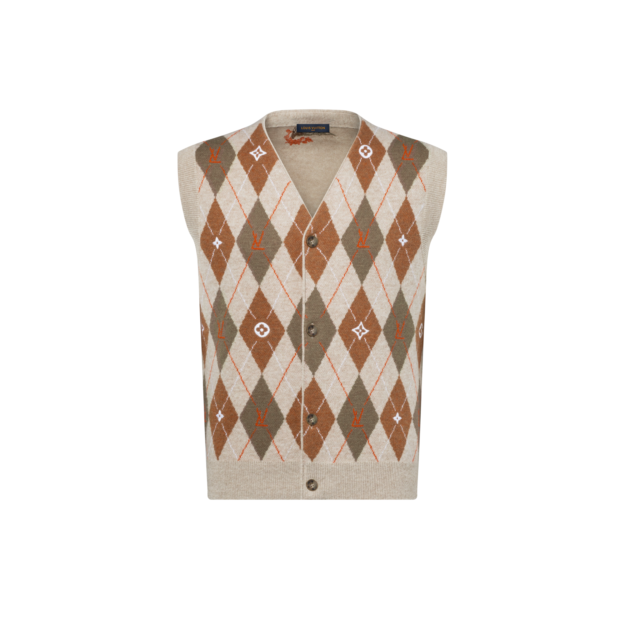 トップス 30s McGREGOR Wool Vest Vintage Geometric Wool Sweater Vest Mcgregor Brand